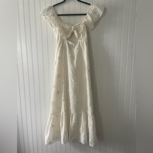 Storia brand white ruffle daisy dress - Picture 1 of 4